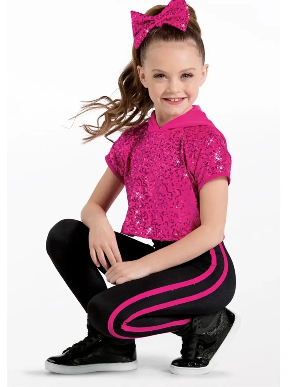 Share Weissman Pink Sparkle Hoodie & Unitard Adult Small